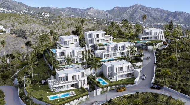 Mijas. Villas de Obra Nueva en venta con vistas espectaculares